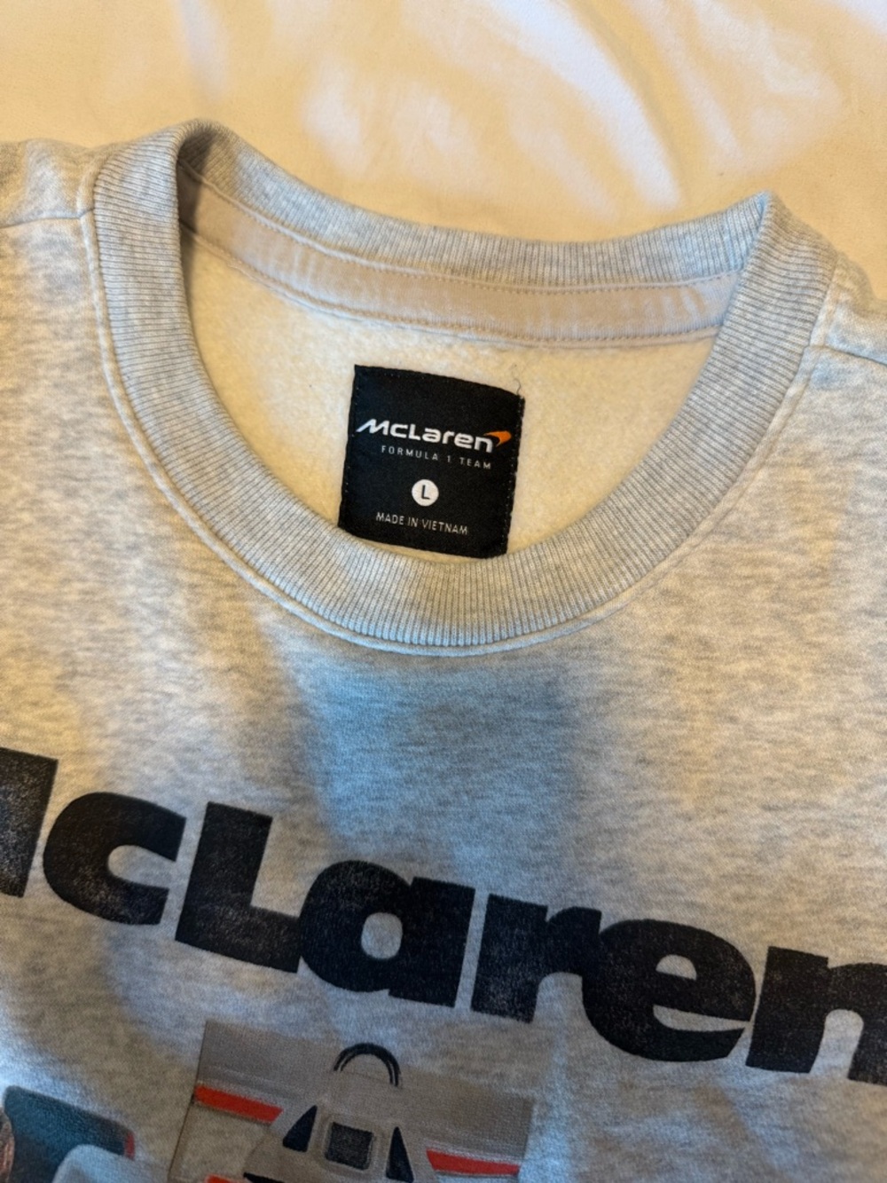 McLaren Light Gray Crewneck 🧡🏎️ SIZE LARGE - Picture 4 of 4